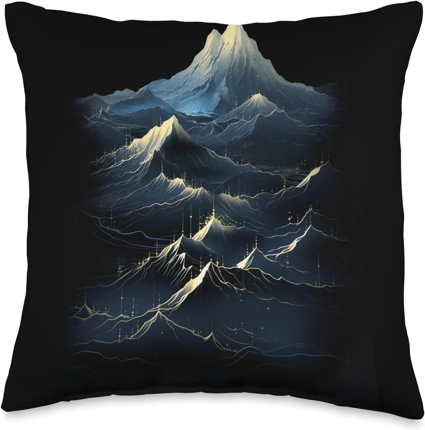 Climbing Ice Snow Climber Frozen Rock Mountain Throw Pillow, 16x16, Multicolor