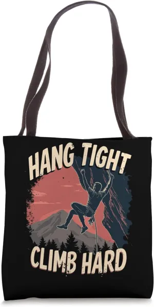 Climbing Mountain Peak Rock Climbing Summit Goals Tote Bag