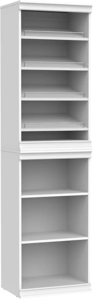 ClosetMaid Modular Storage 21.38-inch W 7-Shelf Wood Closet System with Shoe Storage, White