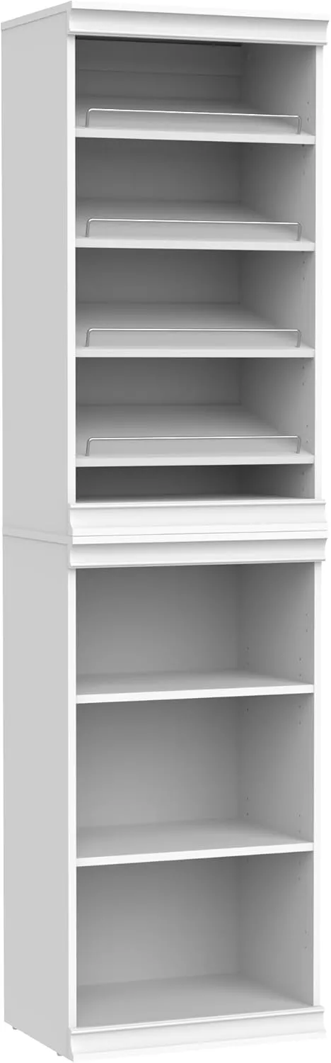ClosetMaid Modular Storage 21.38-inch W 7-Shelf Wood Closet System with Shoe Storage, White