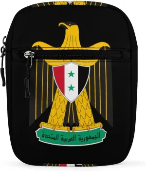 Coat of Arms of The United Arab Republic Small Crossbody Purse Cute Travel Shoulder Bag with Adjustable Strap for Men Women