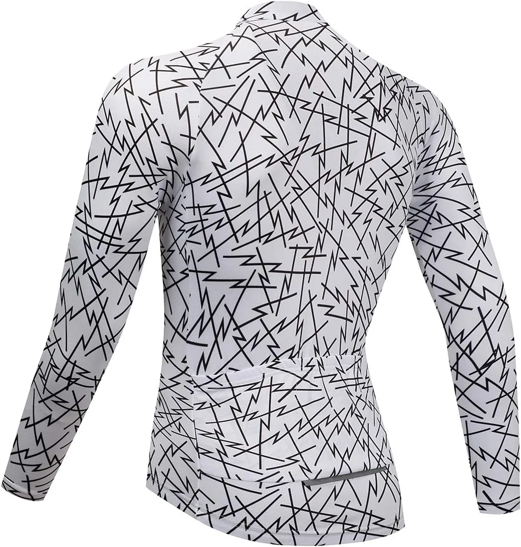 Coconut Ropamo CR Long Sleeve Cycling Jersey Mens, 3 1 Zipper Pockets Bicycle Tops Quick Dry Breathable Biking Shirt