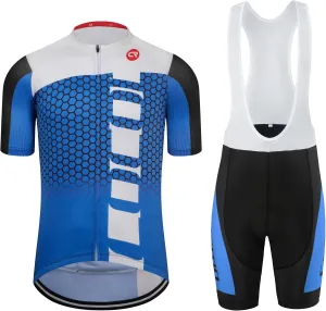 Coconut Ropamo CR Men's Cycling Jersey Set Road Bike Jersey Zipper Pocket Bib Shorts with 4D Padded Cycling Clothing Set