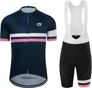 Coconut Ropamo CR Men's Cycling Jersey Set Road Bike Jersey Zipper Pocket Short Sleeves Cycling Kits Bib Shorts 3D Padded