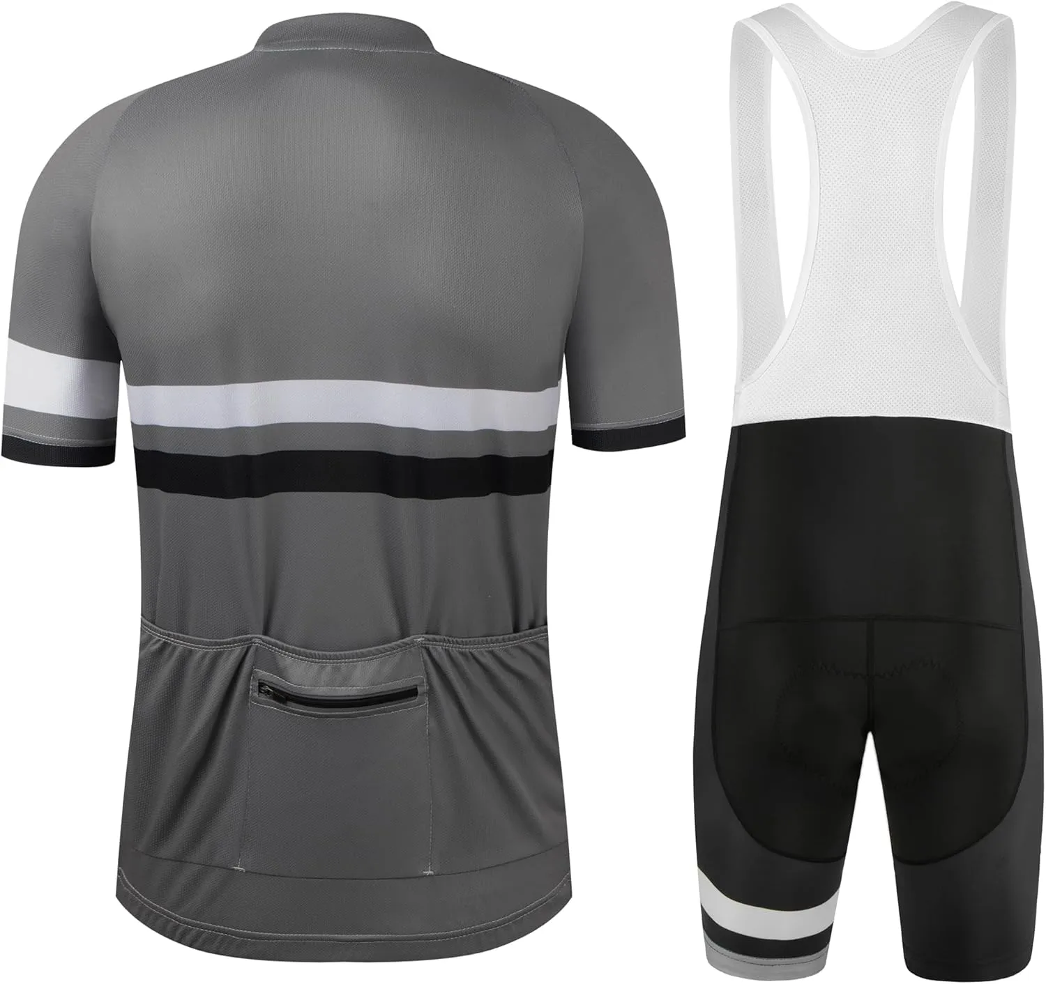 Coconut Ropamo CR Men's Cycling Jersey Set Road Bike Jersey Zipper Pocket Short Sleeves Cycling Kits Bib Shorts 3D Padded