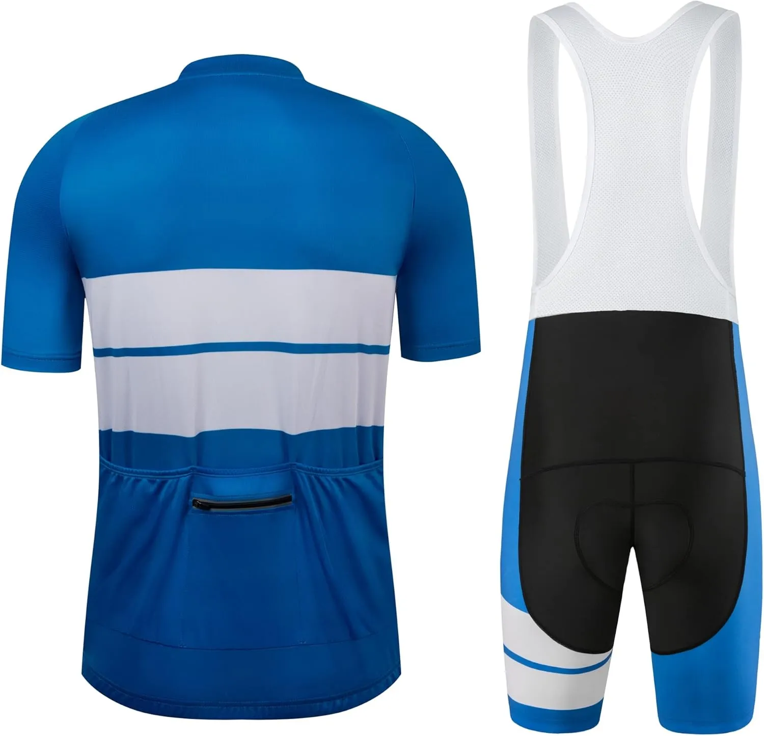Coconut Ropamo CR Men's Cycling Jersey Set Road Bike Jersey Zipper Pocket Short Sleeves Cycling Kits Bib Shorts 3D Padded