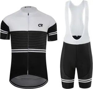 Coconut Ropamo CR Men's Cycling Jersey Set Road Bike Jersey Zipper Pocket Short Sleeves Cycling Kits Bib Shorts 3D Padded