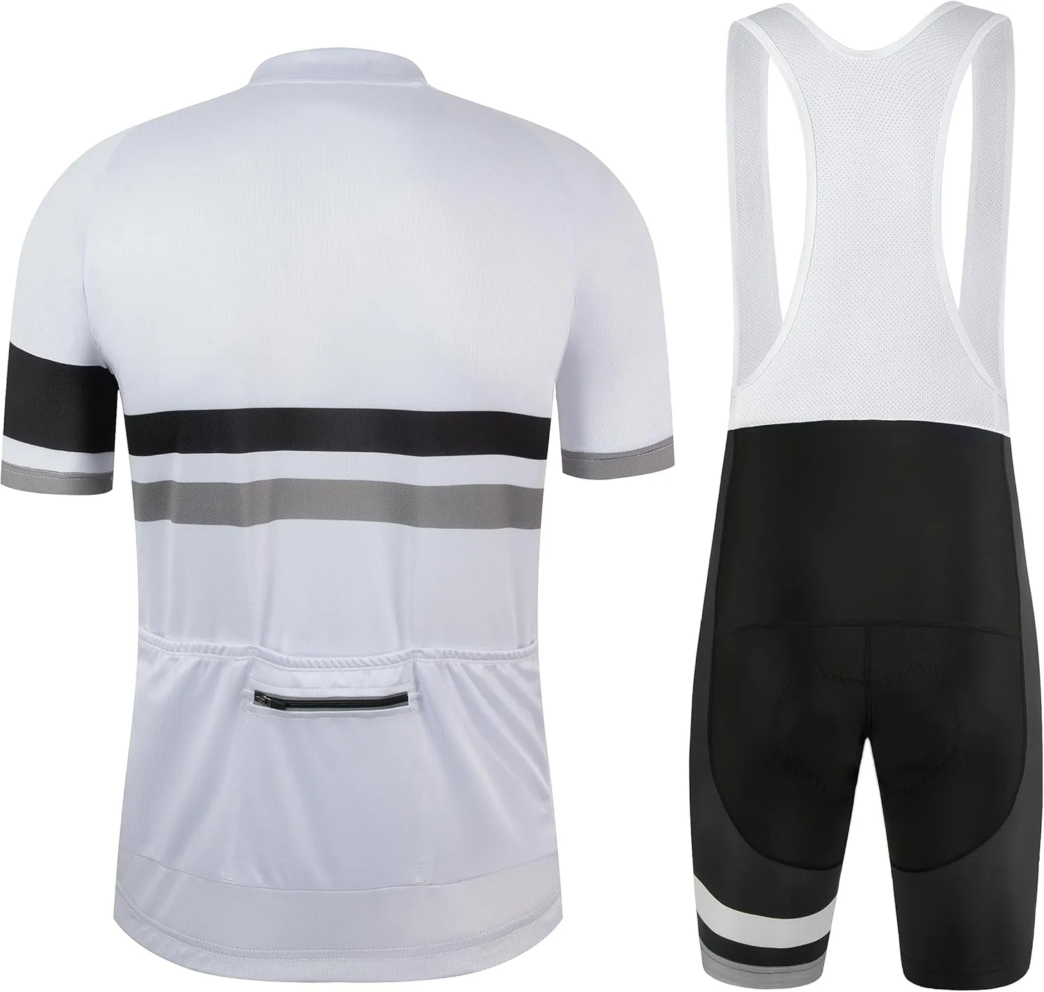 Coconut Ropamo CR Men's Cycling Jersey Set Road Bike Jersey Zipper Pocket Short Sleeves Cycling Kits Bib Shorts 3D Padded