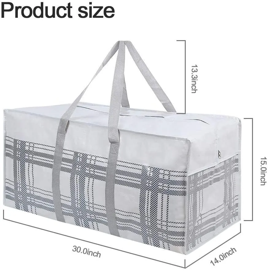 Collapsible Storage Bags | Attic Closet Storage and Organization | Heavy Duty 50lb Carry Tote Bags | Travel Bags | Extra Large Storage Bags