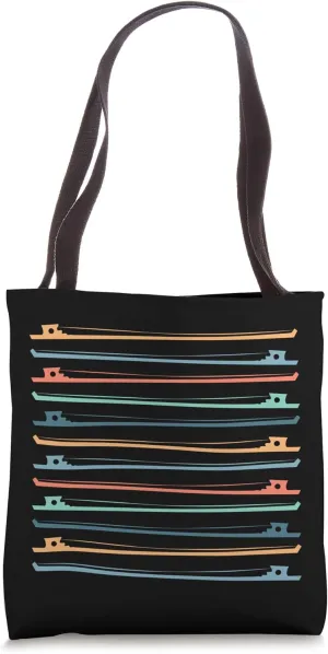Colorful String Instrument Bows Violin Fiddle Cello Player Tote Bag