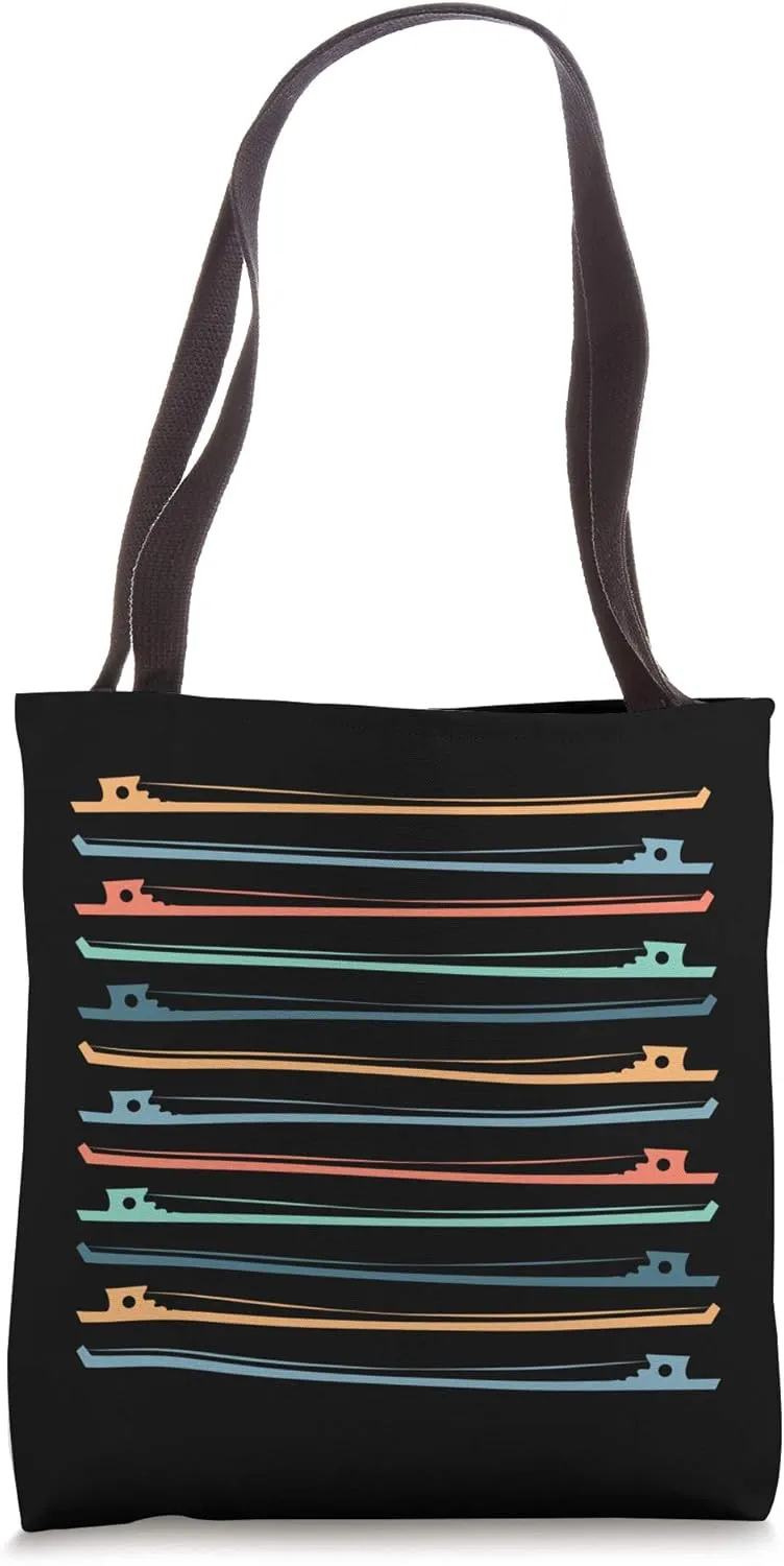 Colorful String Instrument Bows Violin Fiddle Cello Player Tote Bag