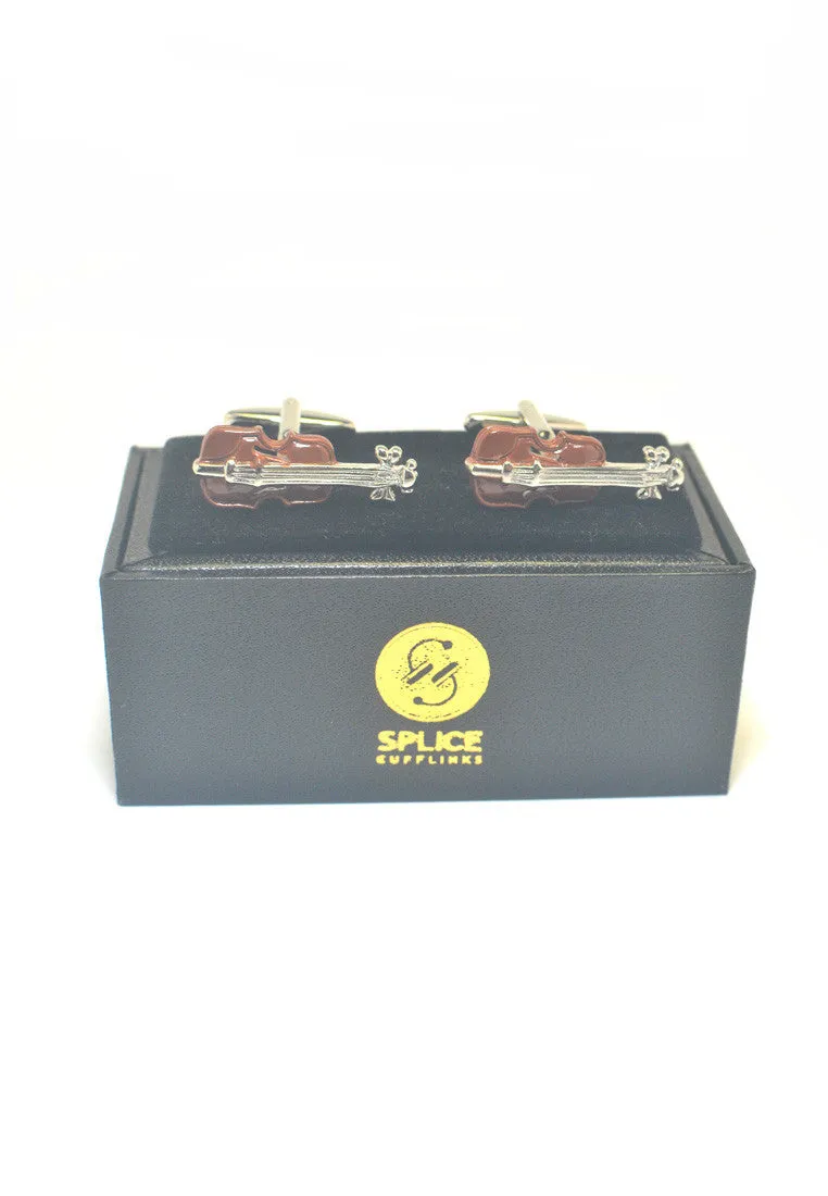 Coloured Violin Cufflinks