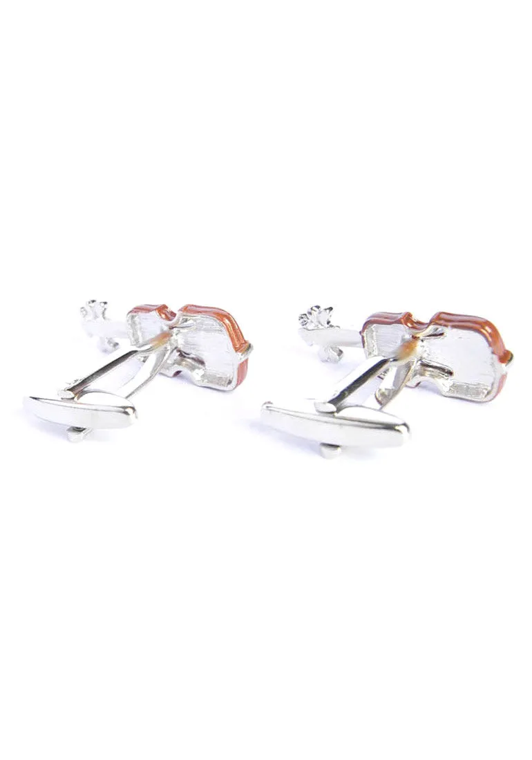 Coloured Violin Cufflinks
