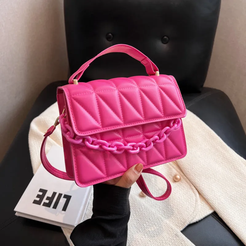 Comfortable Women's Fashion Portable Simple Rhombus Crossbody Bags