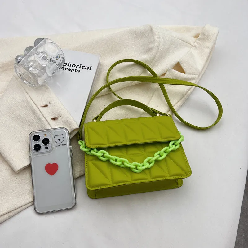 Comfortable Women's Fashion Portable Simple Rhombus Crossbody Bags