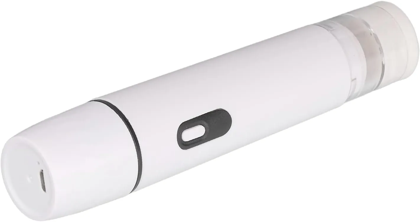 Compact Electric Air Pump Handheld Vacuum Sealer for Food Storage, Quick Charging, Fits Dry and Wet Food Storage (White)