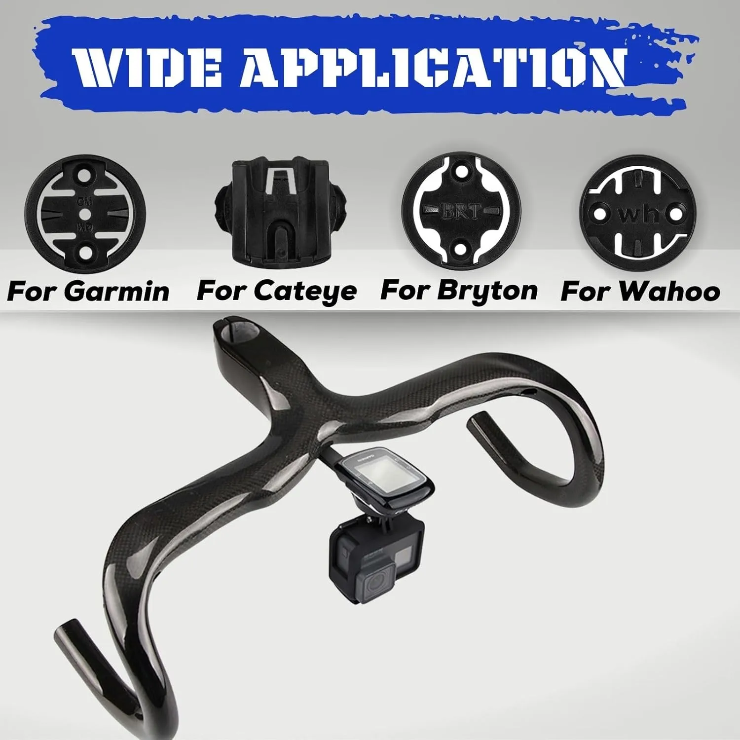 corki Cycles Out Front Handlebar Mounted Cycle Computer Bike Mount Compatible with Garmin Wahoo Bryton Cateye