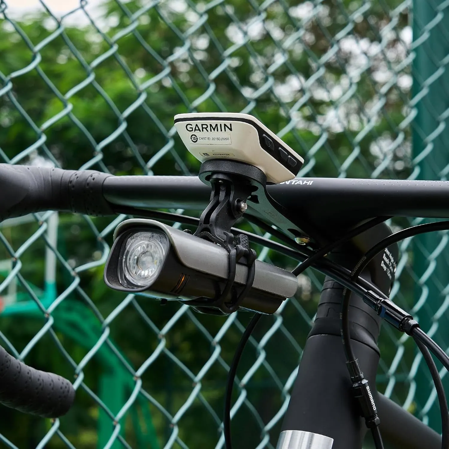 corki Cycles Out Front Handlebar Mounted Cycle Computer Bike Mount Compatible with Garmin Wahoo Bryton Cateye