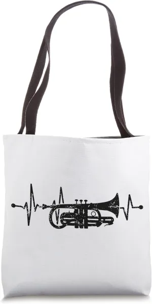 Cornet Heartbeat Orchestra Musician Cornettist Tote Bag