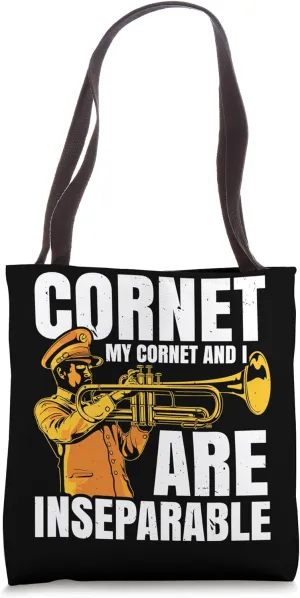 Cornet Trumpet Musician Wind Instrument Cornetist Tote Bag