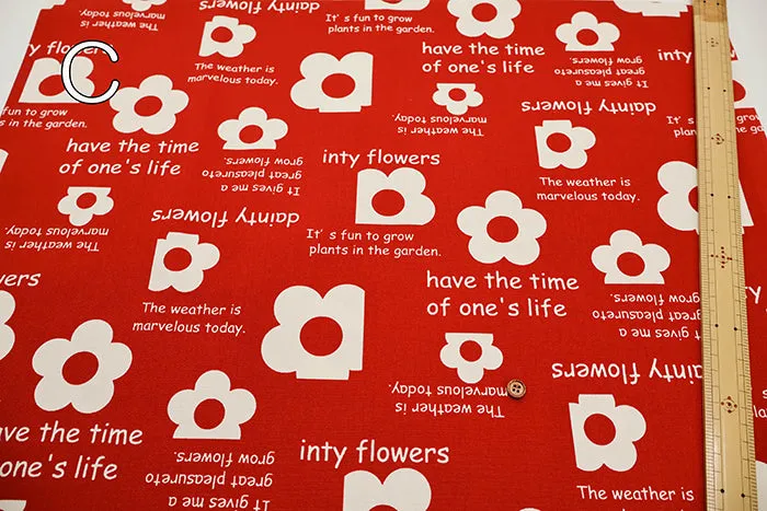 Cotton Oxford Fabric - Flower