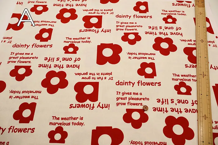 Cotton Oxford Fabric - Flower