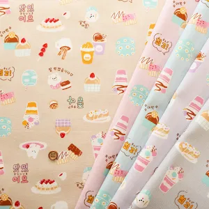 Cotton Oxford Fabric - Hangul Sweets Animal