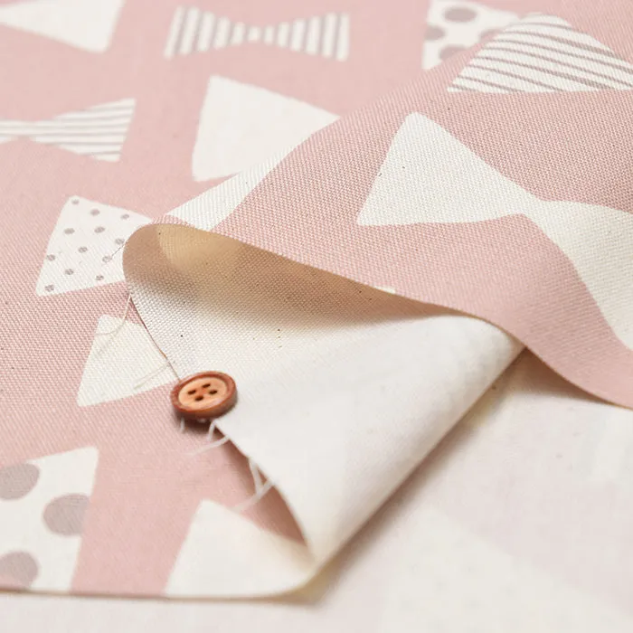 Cotton Oxford Fabric - Natural Girl Ribbon