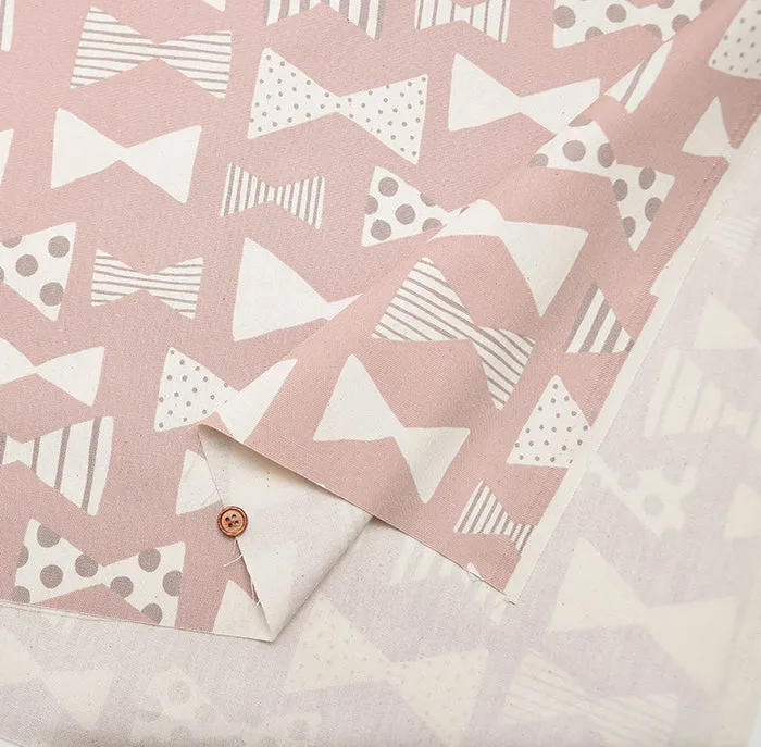Cotton Oxford Fabric - Natural Girl Ribbon