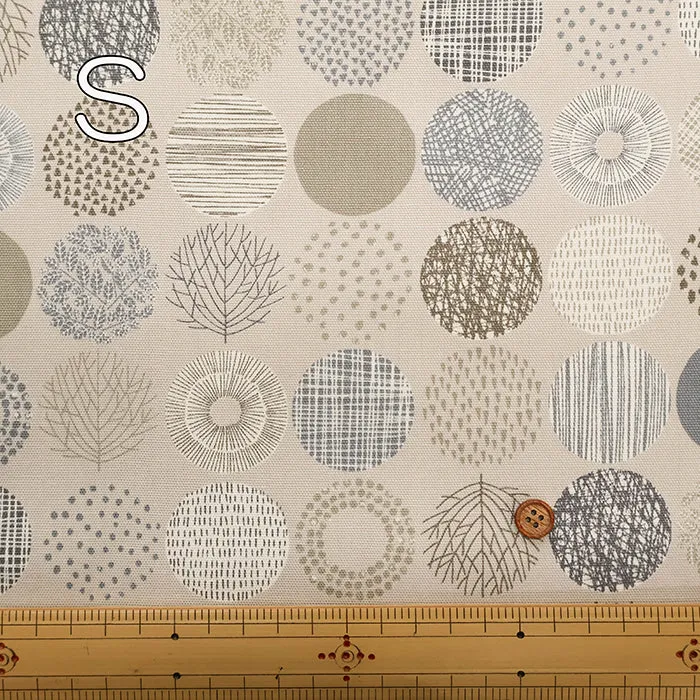 Cotton Oxford Fabric - Tree Circle Mini