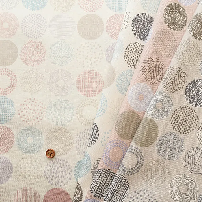 Cotton Oxford Fabric - Tree Circle Mini