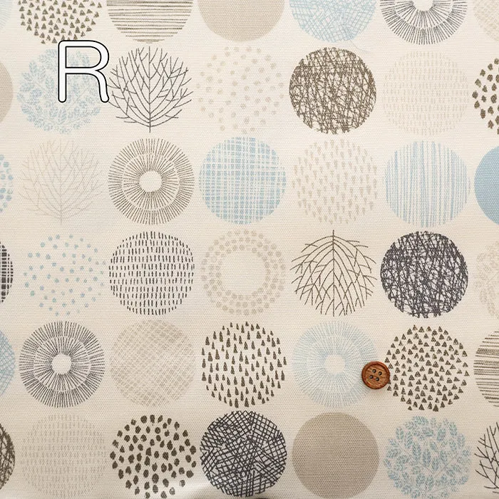 Cotton Oxford Fabric - Tree Circle Mini
