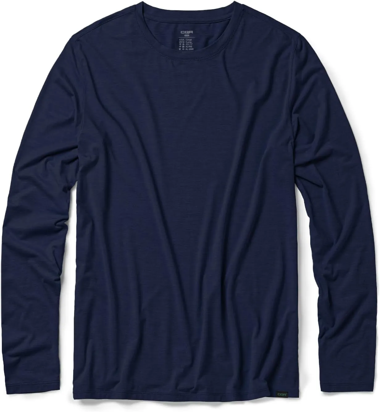 CQR Men's UPF50  Sun Protection Shirts, Quick Dry Long Sleeve Rash Guard, Athletic Running Workout Fishing Cooling Shirts