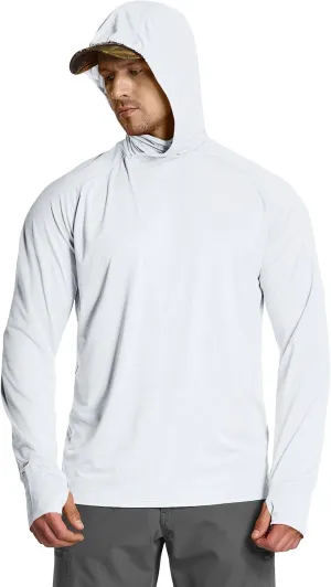 CQR Men's UPF50  Sun Protection Shirts, Quick Dry Long Sleeve Rash Guard, Athletic Running Workout Fishing Cooling Shirts