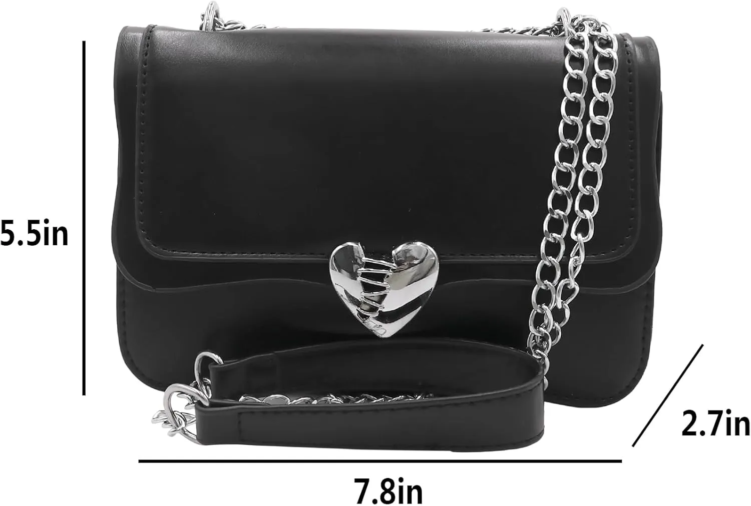 Crossbody Bag for Women Girls Trendy Shoulder Bag Handbags Love Heart Cross Body Purse