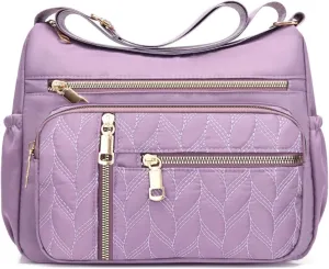 Crossbody Bag for Women, Waterproof Shoulder Bag with Adjustable Strap, Casual Nylon Purse Handbag for Women