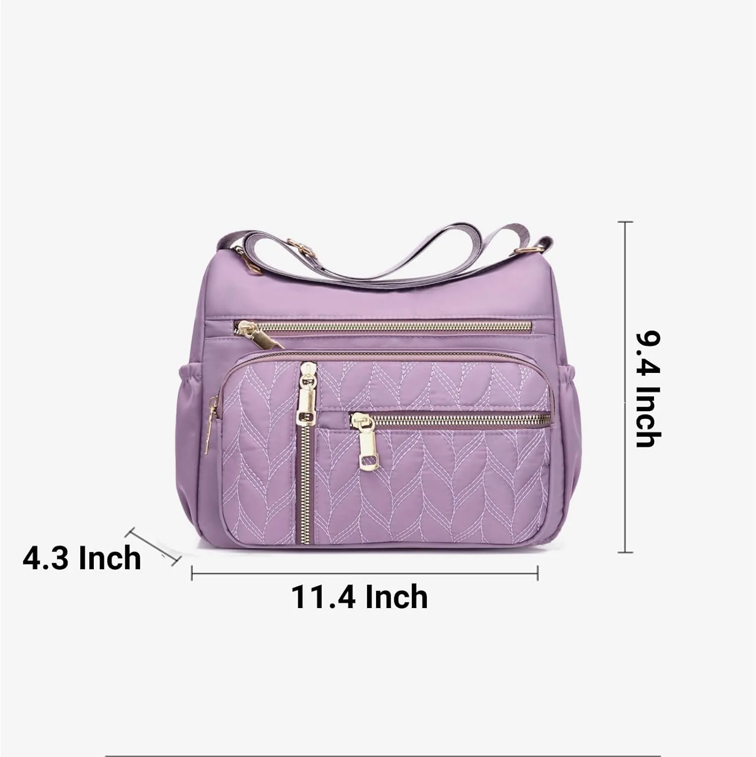 Crossbody Bag for Women, Waterproof Shoulder Bag with Adjustable Strap, Casual Nylon Purse Handbag for Women