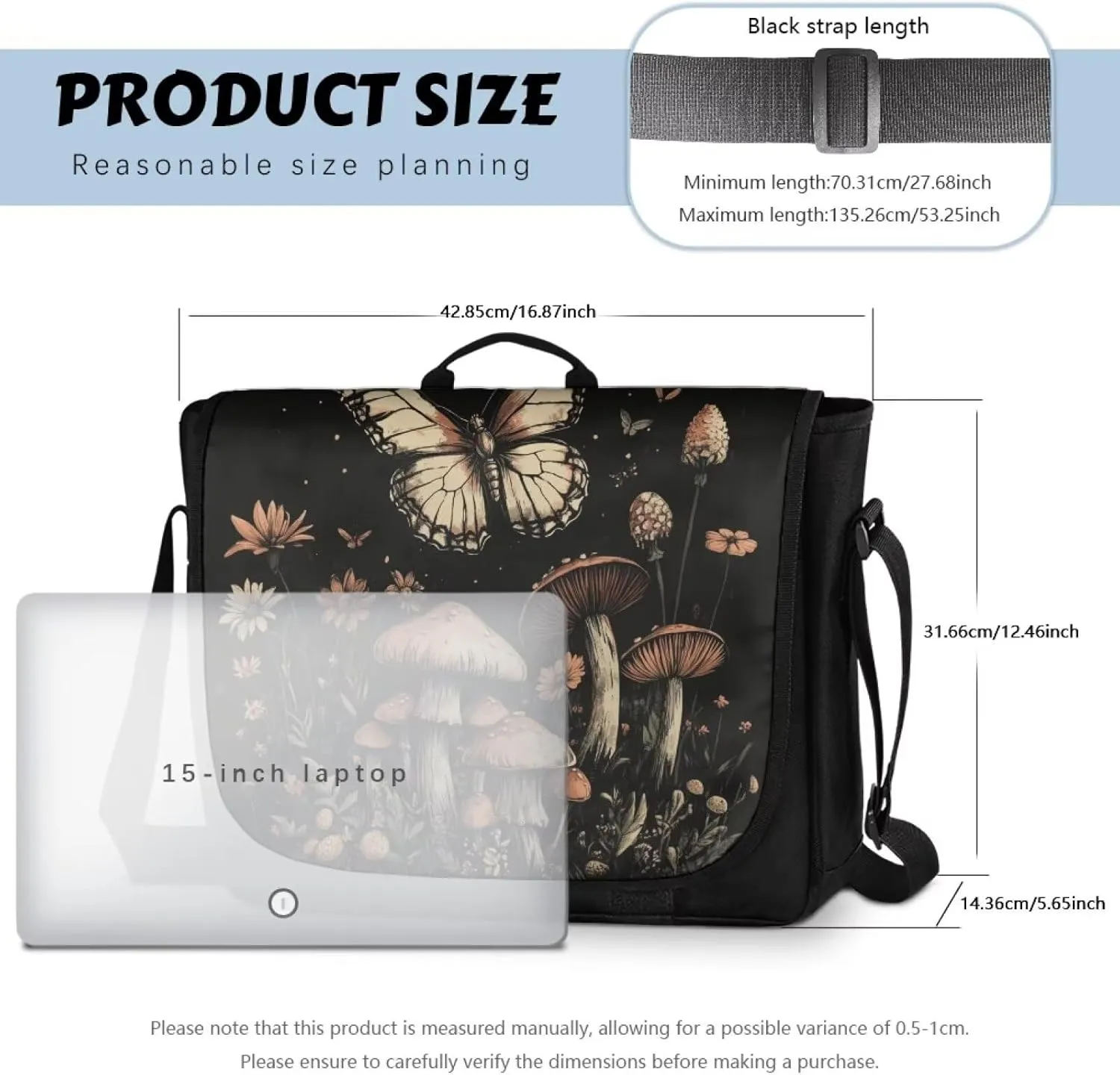 Crossbody bags for Women Large with Black Strap Length for Daily Use
