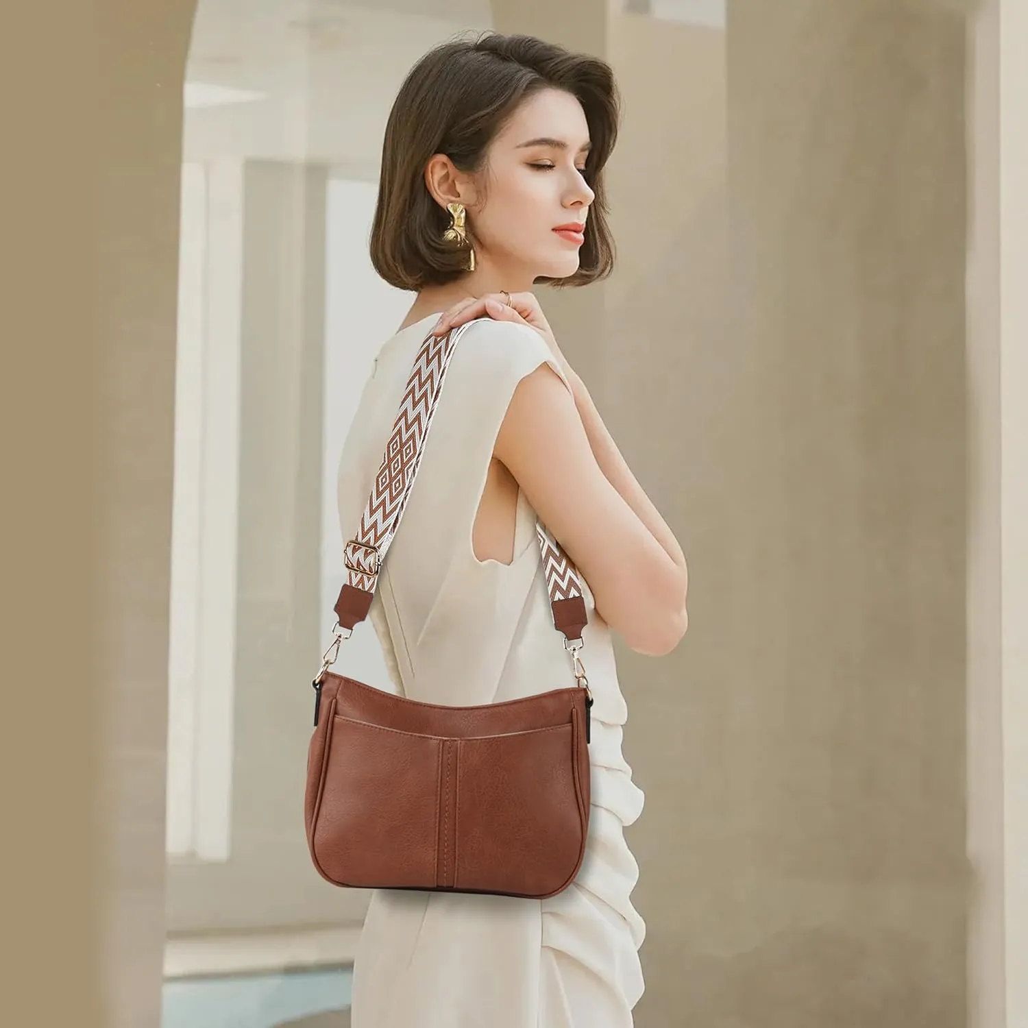 Crossbody Bags for Women Vegan Leather Purses for Women Hobo Bag Shoulder Bag Handbags for Shopping Work