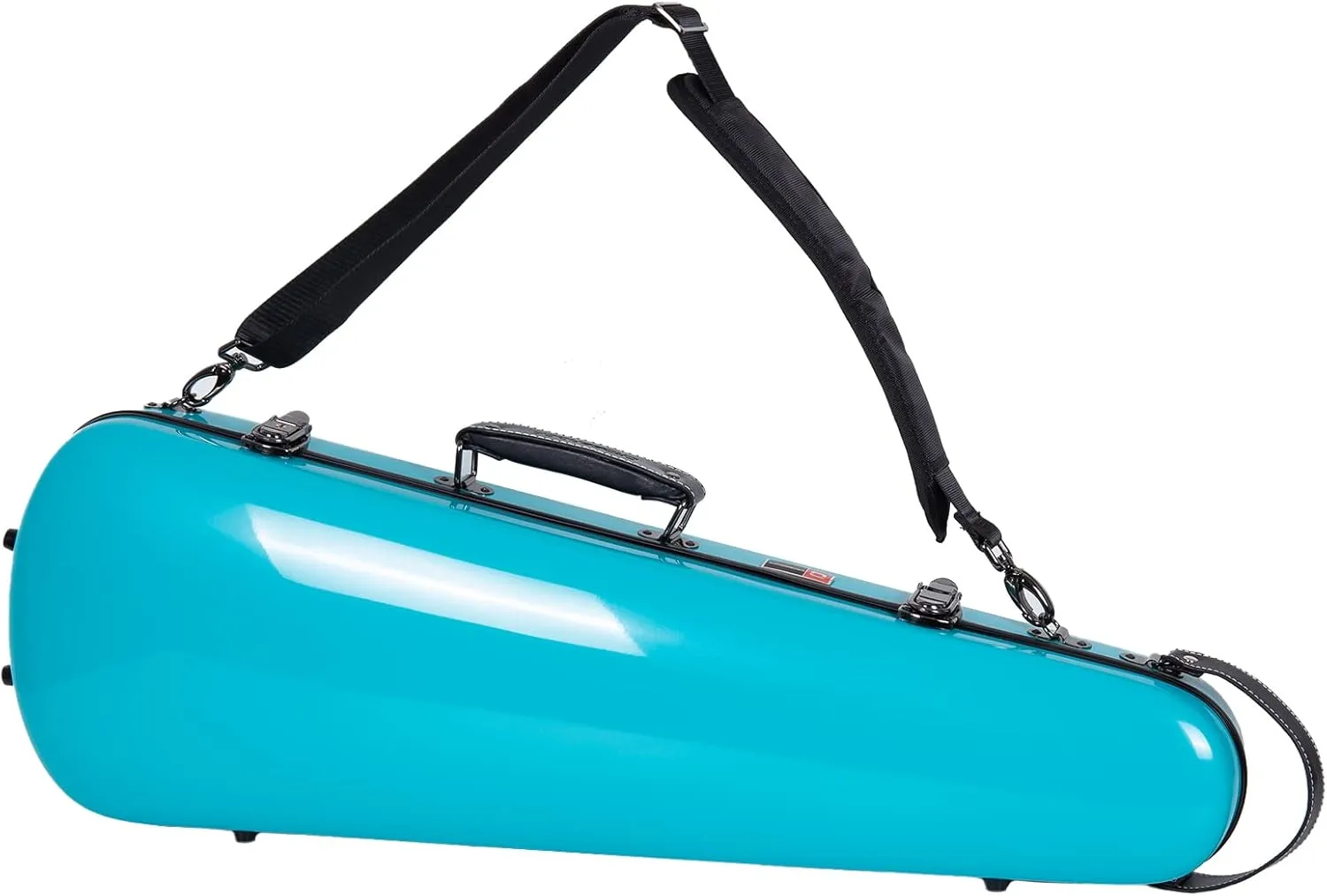 Crossrock Fiberglass Case fits 4/4 Full-Size Violin with Removable Shoulder Straps-Mint Blue (CRF1020VMB)