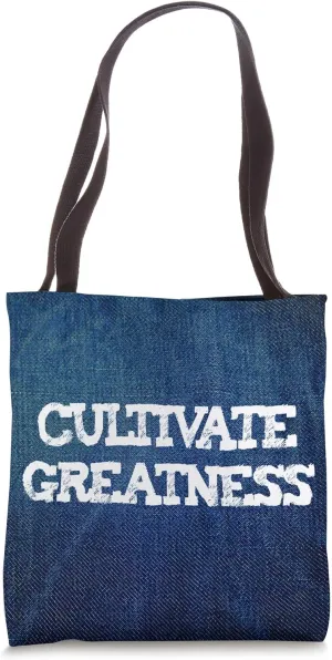 Cultivate greatness motivating graduation student potential Tote Bag