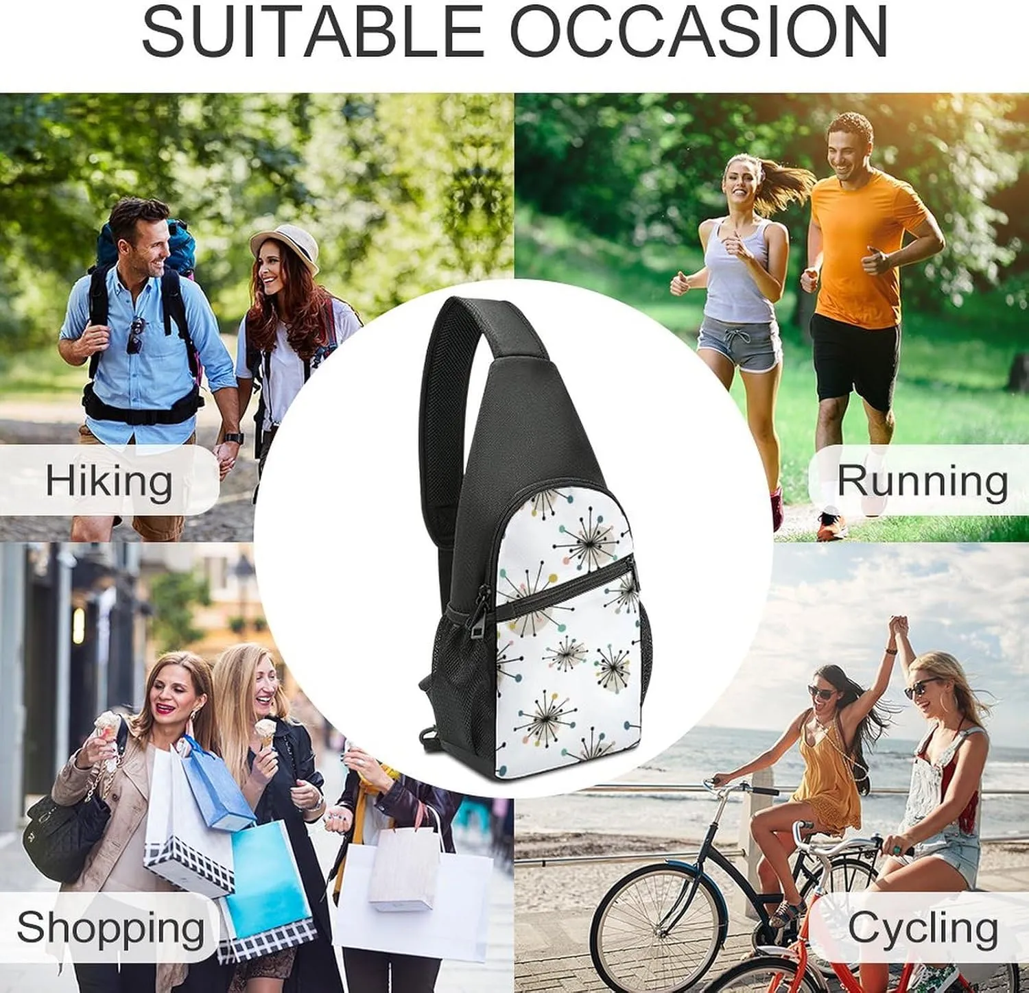 Cute AutismAwareness Simple And Atmospheric Large Capacity Chest Bag