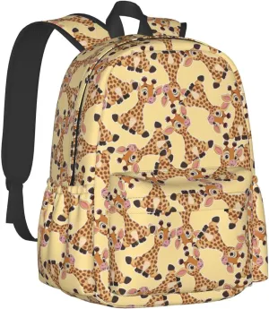Cute Baby Giraffe Multipurpose School Bag Bookbag for Teenage Boys Girls Daily Backpack