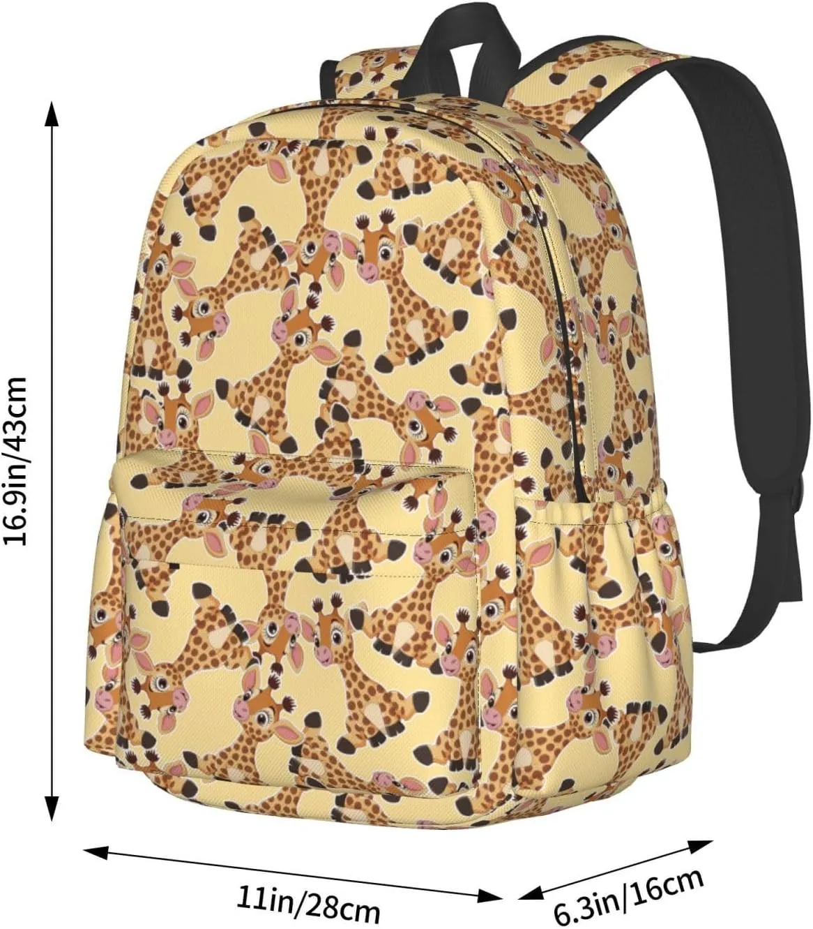 Cute Baby Giraffe Multipurpose School Bag Bookbag for Teenage Boys Girls Daily Backpack