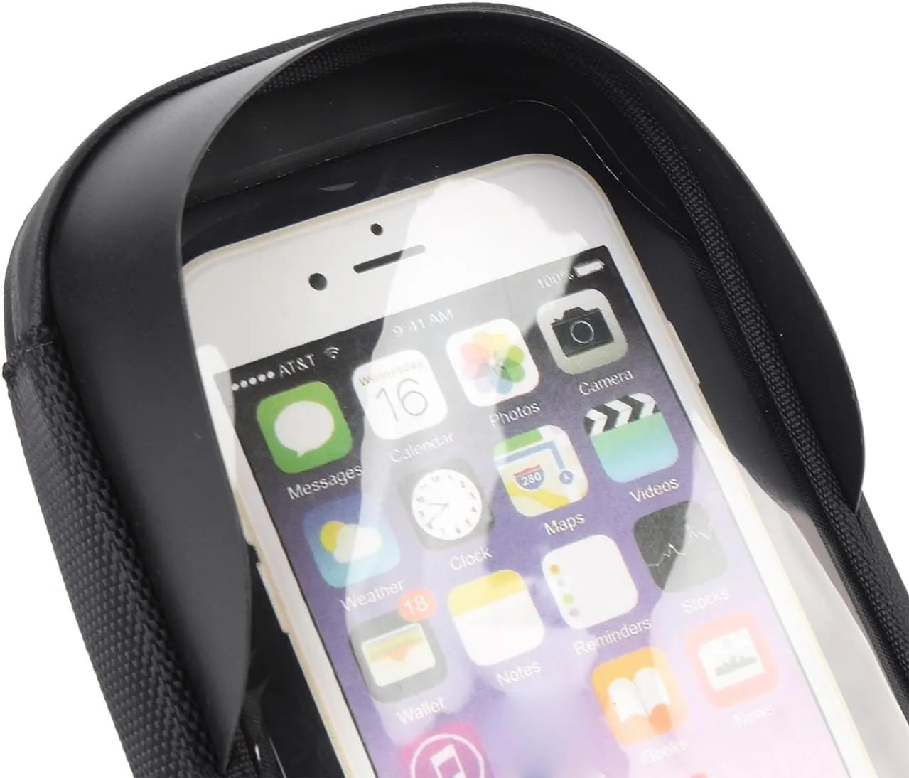 Cycle Phone Front Frame Bag Water Proof Anti Glare Sunshade Design Convenient Accessory Ports for Motorcycle Riders Polyester Fiber