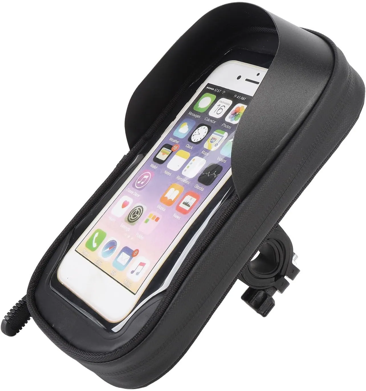 Cycle Phone Front Frame Bag Water Proof Anti Glare Sunshade Design Convenient Accessory Ports for Motorcycle Riders Polyester Fiber