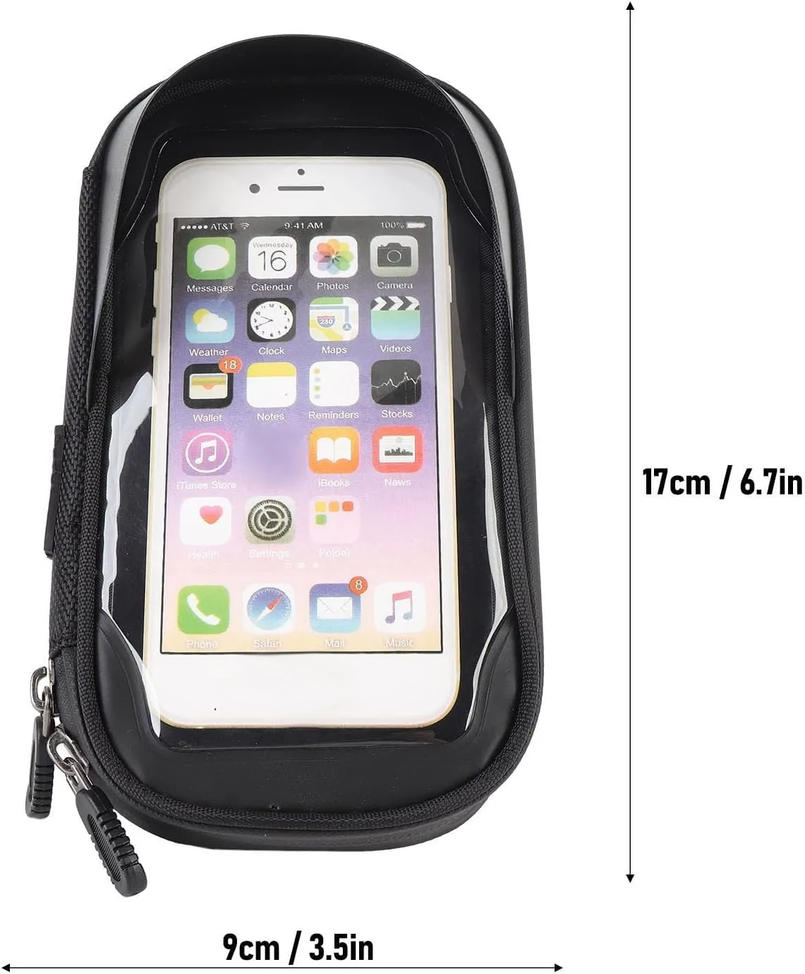Cycle Phone Front Frame Bag Water Proof Anti Glare Sunshade Design Convenient Accessory Ports for Motorcycle Riders Polyester Fiber
