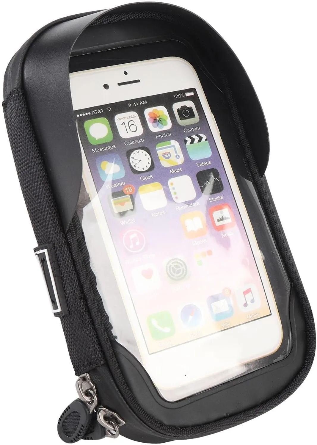 Cycle Phone Front Frame Bag Water Proof Anti Glare Sunshade Design Convenient Accessory Ports for Motorcycle Riders Polyester Fiber
