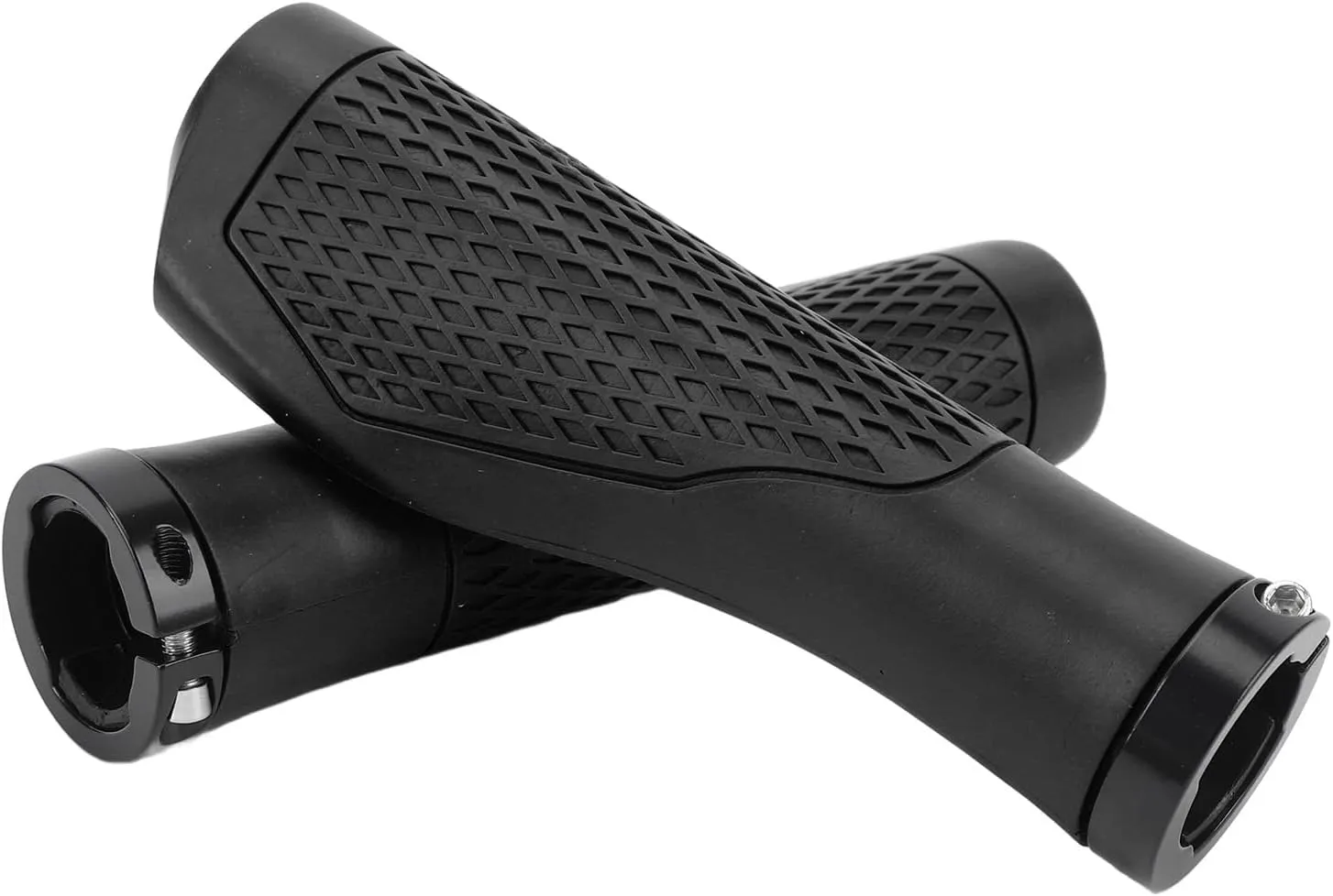 Cycling Handlebar Grips Rubber Anti Slip Shock Absorbing Ergonomic Cycle Locking Handle Grips for Biking