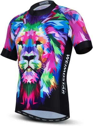 Cycling Jersey Men, Short Sleeve Bike Shirts Biking Clothse Bicycle Tops - Breathable Quick Dry, S-3XL
